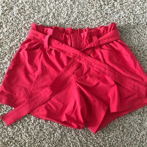 Athleta Red Tie Shorts